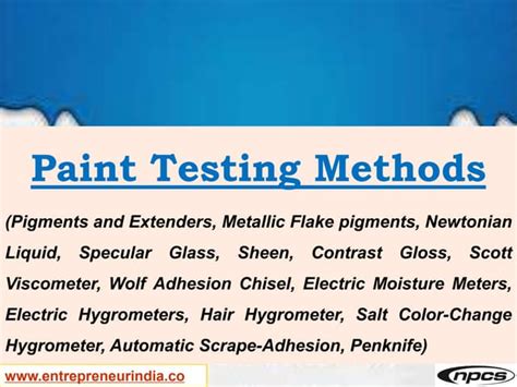 paint testing methods|paint testing techniques pdf.